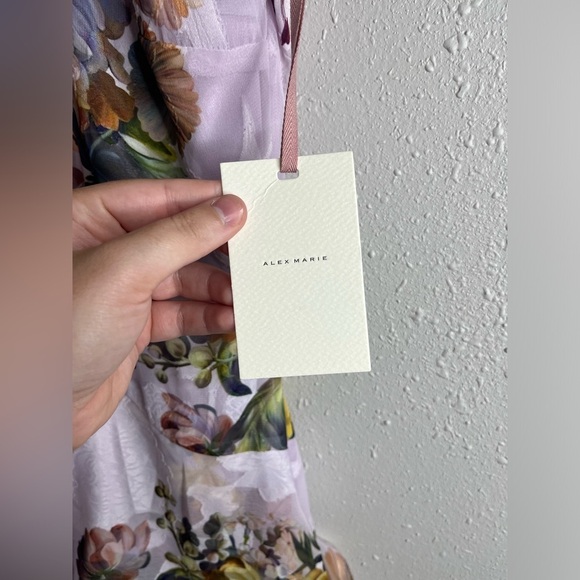 NWT Alex Marie Valeria Tiered Ruffle Maxi Dress 8 - Picture 7 of 12